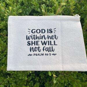 GOD IS WITHIN HER SHE WILL NOT FALL pouch